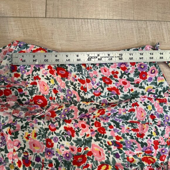 Lulus Floral Print Ruffle Tie-Waist Womens Shorts Skort S - Picture 4 of 8